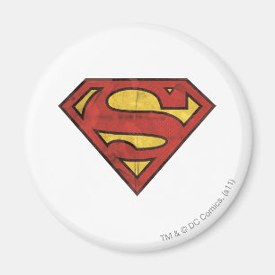 Superman S-Shield   Grunge Logo Magnet