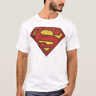 Superman S-Shield   Grunge Logo T-Shirt