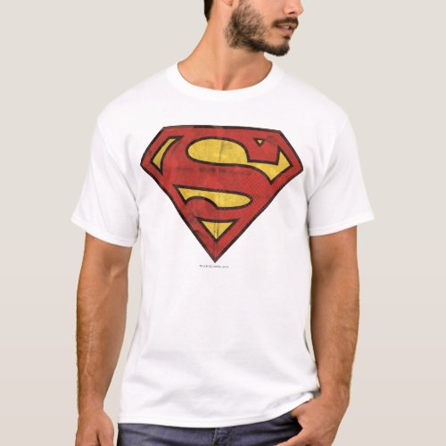 Superman S_Shield  Grunge Logo T_Shirt