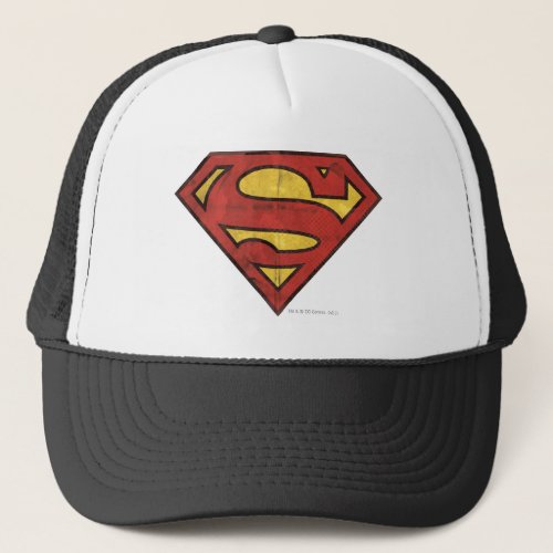 Superman S_Shield  Grunge Logo Trucker Hat