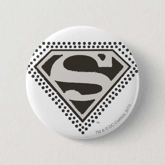 Superman S-Shield | It's Showtime! Logo Pinback Button (Front)
