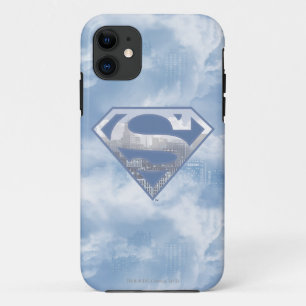 Superman S-Shield   Light Blue City Logo iPhone 11 Case