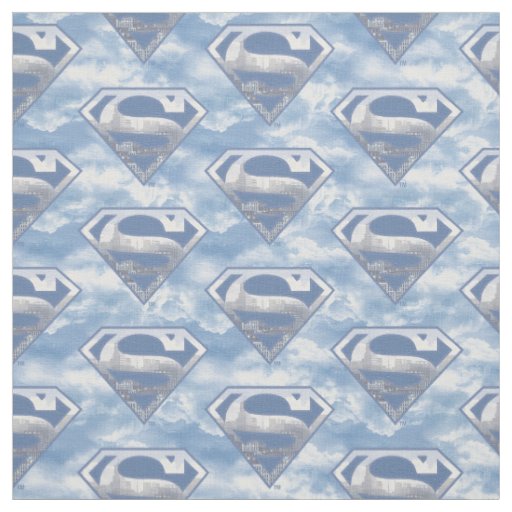 Superman S-Shield | Light Blue City Logo Fabric