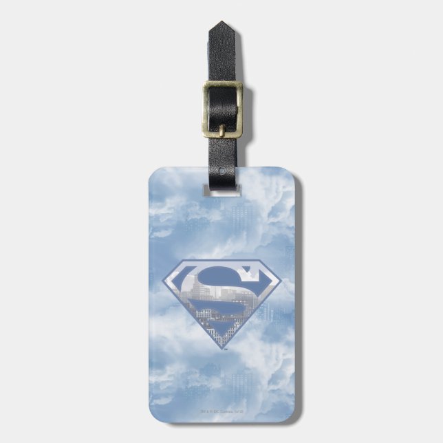 Superman S-Shield | Light Blue City Logo Luggage Tag (Front Vertical)