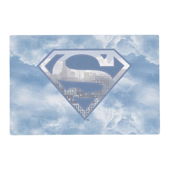 Superman S-Shield | Light Blue City Logo Placemat (Front)