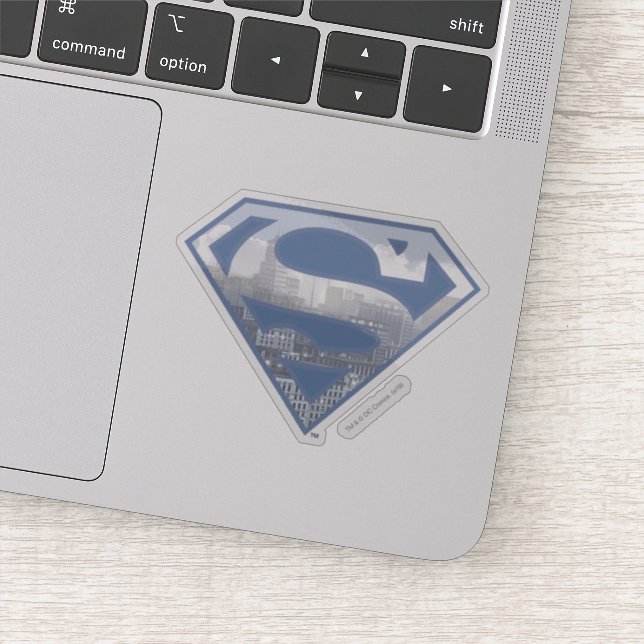 Superman S-Shield | Light Blue City Logo Sticker (Detail)