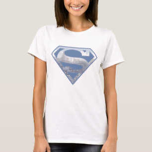Superman S-Shield Light Blue City Logo T-Shirt