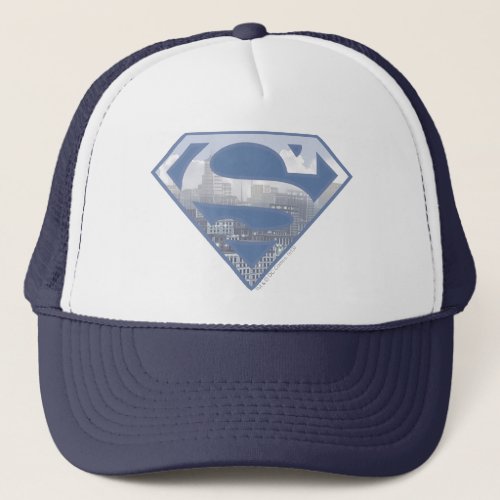 Superman S_Shield  Light Blue City Logo Trucker Hat