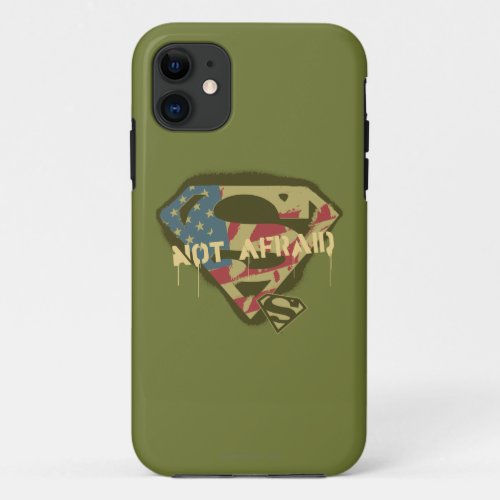 Superman S_Shield  Not Afraid Logo iPhone 11 Case