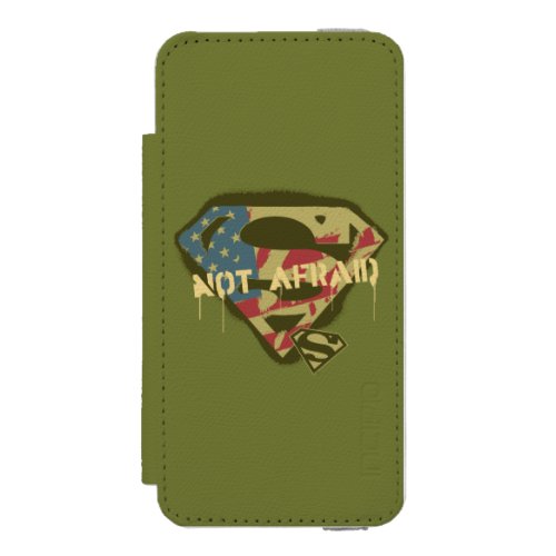 Superman S_Shield  Not Afraid Logo Wallet Case For iPhone SE55s