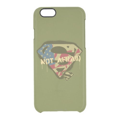 Superman S_Shield  Not Afraid Logo Clear iPhone 66S Case