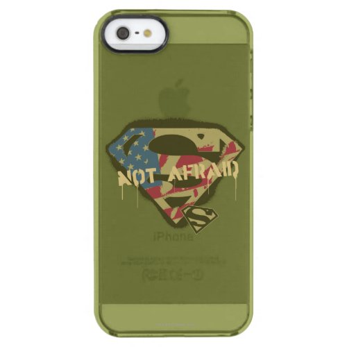 Superman S_Shield  Not Afraid Logo Clear iPhone SE55s Case