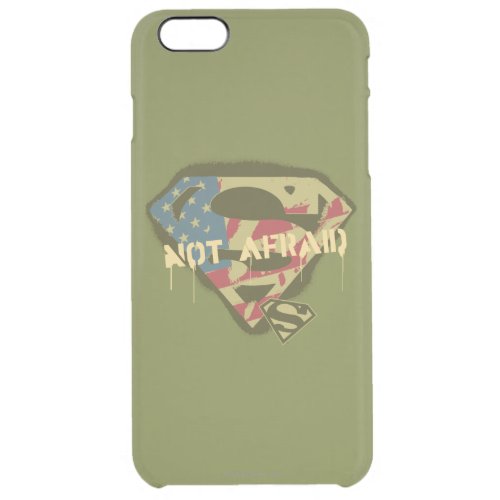 Superman S_Shield  Not Afraid Logo Clear iPhone 6 Plus Case