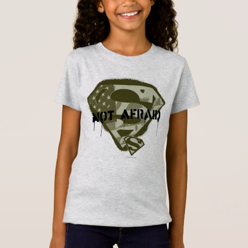 Superman S_Shield  Not Afraid _ US Camo Logo T_Shirt