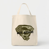 Superman S-Shield | Not Afraid - US Camo Logo Tote Bag