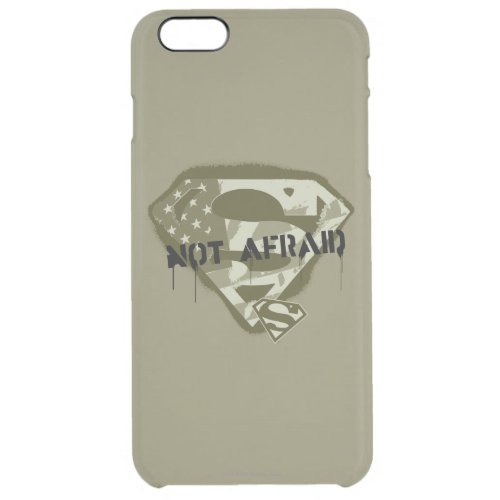 Superman S_Shield  Not Afraid _ US Camo Logo Clear iPhone 6 Plus Case