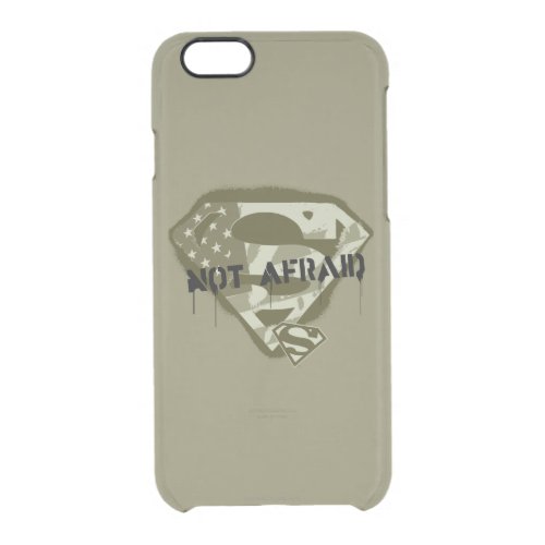 Superman S_Shield  Not Afraid _ US Camo Logo Clear iPhone 66S Case