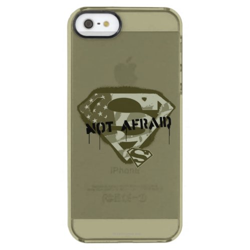 Superman S_Shield  Not Afraid _ US Camo Logo Clear iPhone SE55s Case