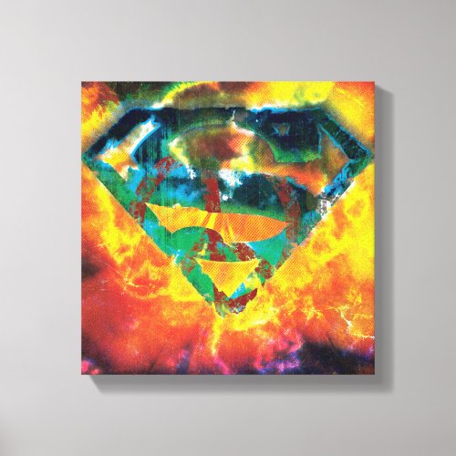 Superman S_Shield  Peace Stamped Logo Canvas Print
