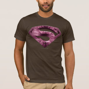 Superman S-Shield   Pink Star Burst Logo T-Shirt