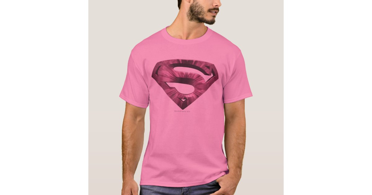 Robijn Verbeelding voorjaar Superman S-Shield | Pink Star Burst Logo T-Shirt | Zazzle