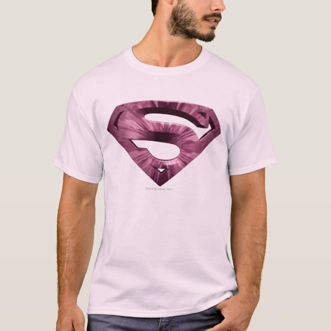 Superman S-Shield | Pink Star Burst Logo T-Shirt (Front)