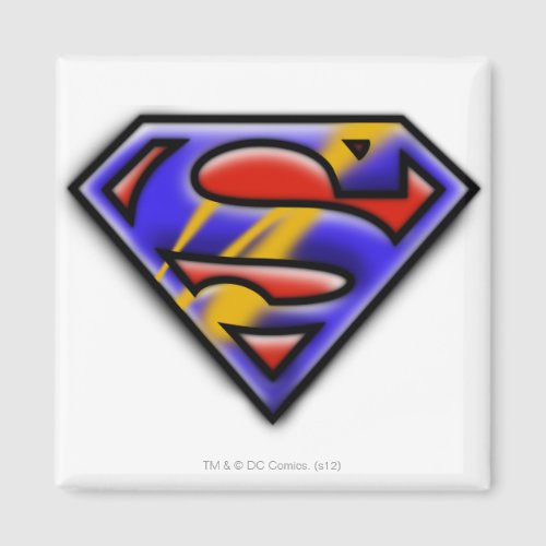 Superman S_Shield  Purple Airbrush Logo Magnet