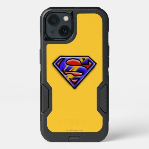 Superman S_Shield  Purple Airbrush Logo iPhone 13 Case