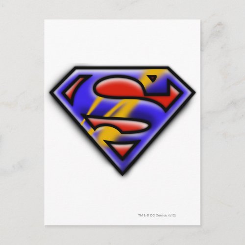 Superman S_Shield  Purple Airbrush Logo Postcard