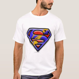 Superman S-Shield   Purple Airbrush Logo T-Shirt