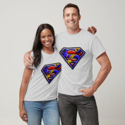 Superman S-Shield | Purple Airbrush Logo T-Shirt