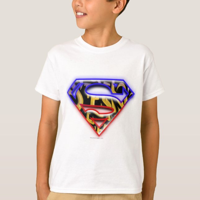 Superman S-Shield | Purple-Red Graffiti Logo T-Shirt (Front)