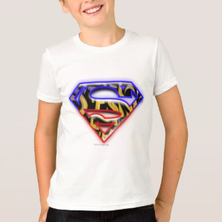 Superman S-Shield | Purple-Red Graffiti Logo T-Shirt