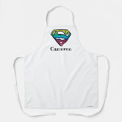 Superman S_Shield  Rainbow Logo Apron