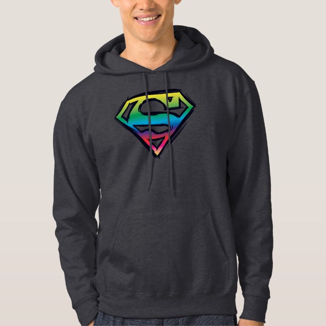 Superman S-Shield | Rainbow Logo Hoodie (Front)