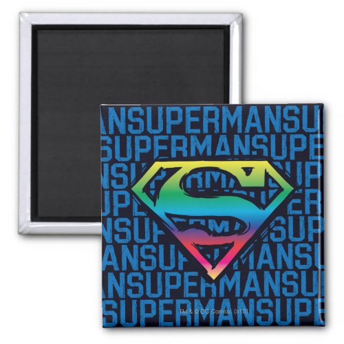 Superman S_Shield  Rainbow Logo Magnet