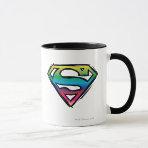 Superman S-Shield Rainbow Logo Mug