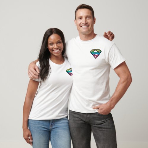 Superman S_Shield  Rainbow Logo T_Shirt