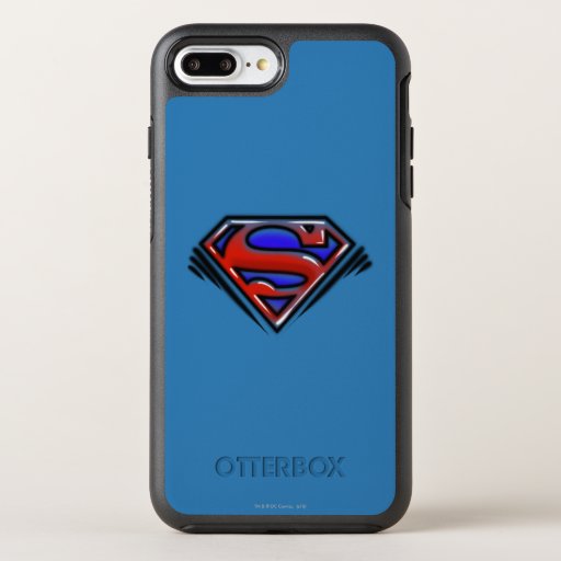 Superman S-Shield | Red Airbrush Logo OtterBox Symmetry iPhone 8 Plus/7 Plus Case