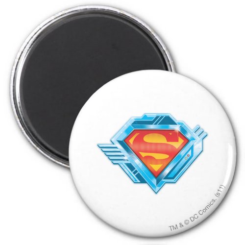 Superman S_Shield  Red and Blue Metal Logo Magnet
