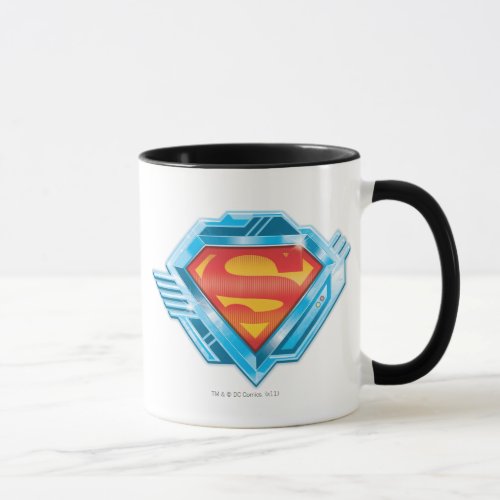 Superman S_Shield  Red and Blue Metal Logo Mug