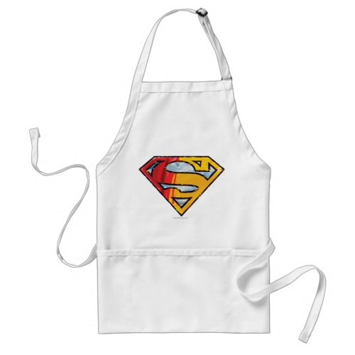 Superman S_Shield  Red and Orange Logo Adult Apron