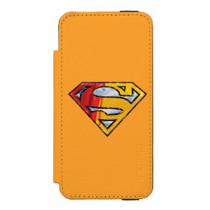Superman S-Shield   Red and Orange Logo Wallet Case For iPhone SE/5/5s