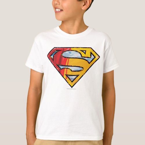 Superman S_Shield  Red and Orange Logo T_Shirt