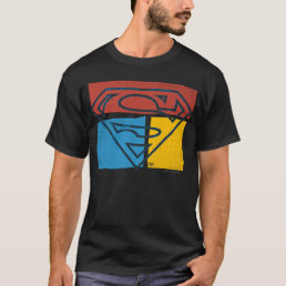 Superman S-Shield | Red Blue Yellow Block Logo T-Shirt