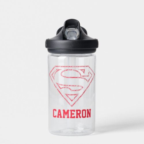 Superman S_Shield  Red Ou Krypto   Add Your Name Water Bottle