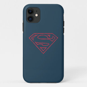 Superman S-Shield   Red Outline Logo iPhone 11 Case