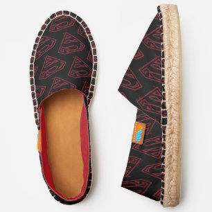 Superman S-Shield   Red Outline Logo Espadrilles