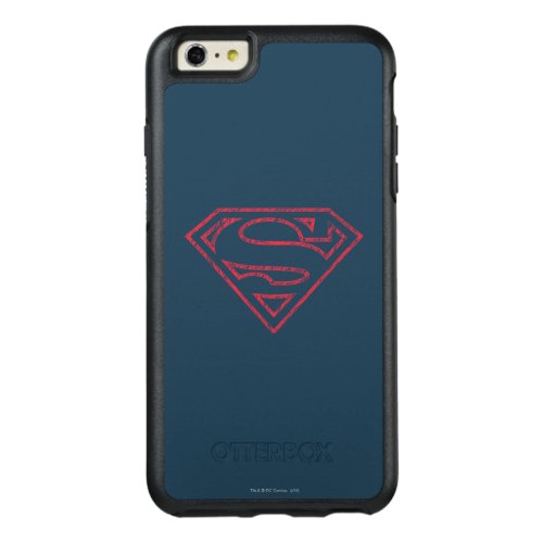 Superman S_Shield  Red Outline Logo OtterBox iPhone 66s Plus Case