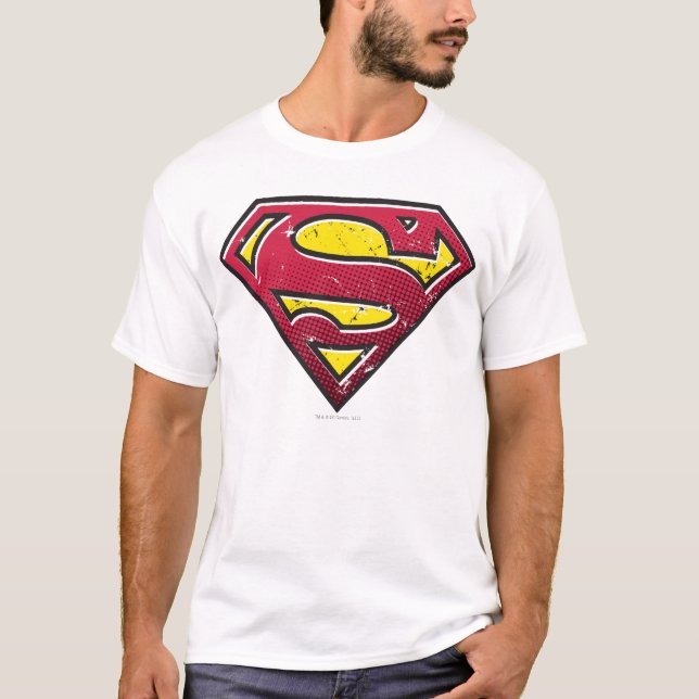 Superman S-Shield | Scratches Logo T-Shirt (Front)